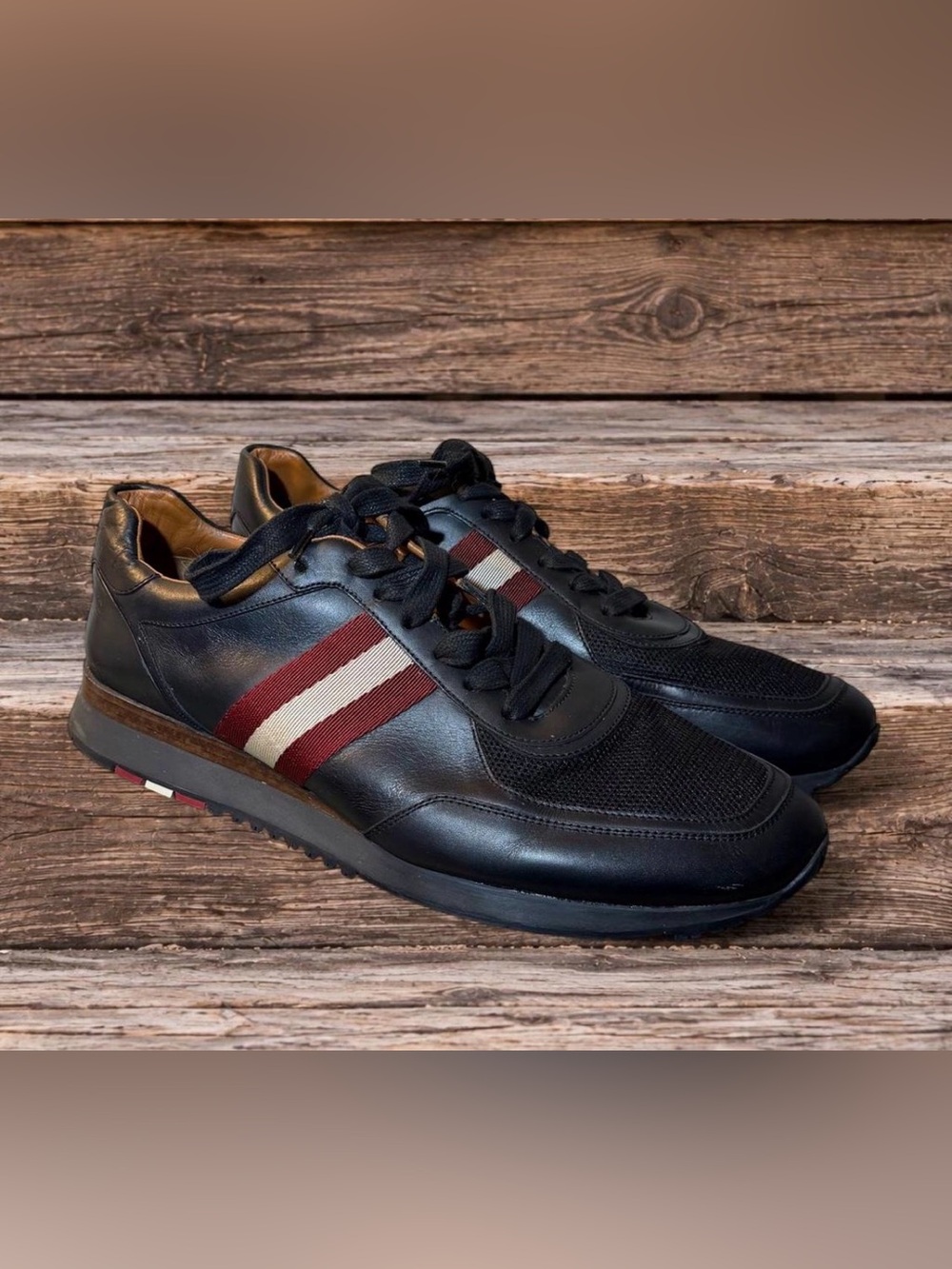 Bally Aston Black Leather Trainspotting Sneakers Men’s 11